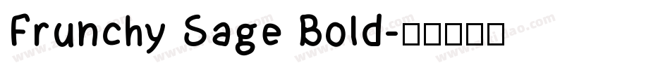 Frunchy Sage Bold字体转换